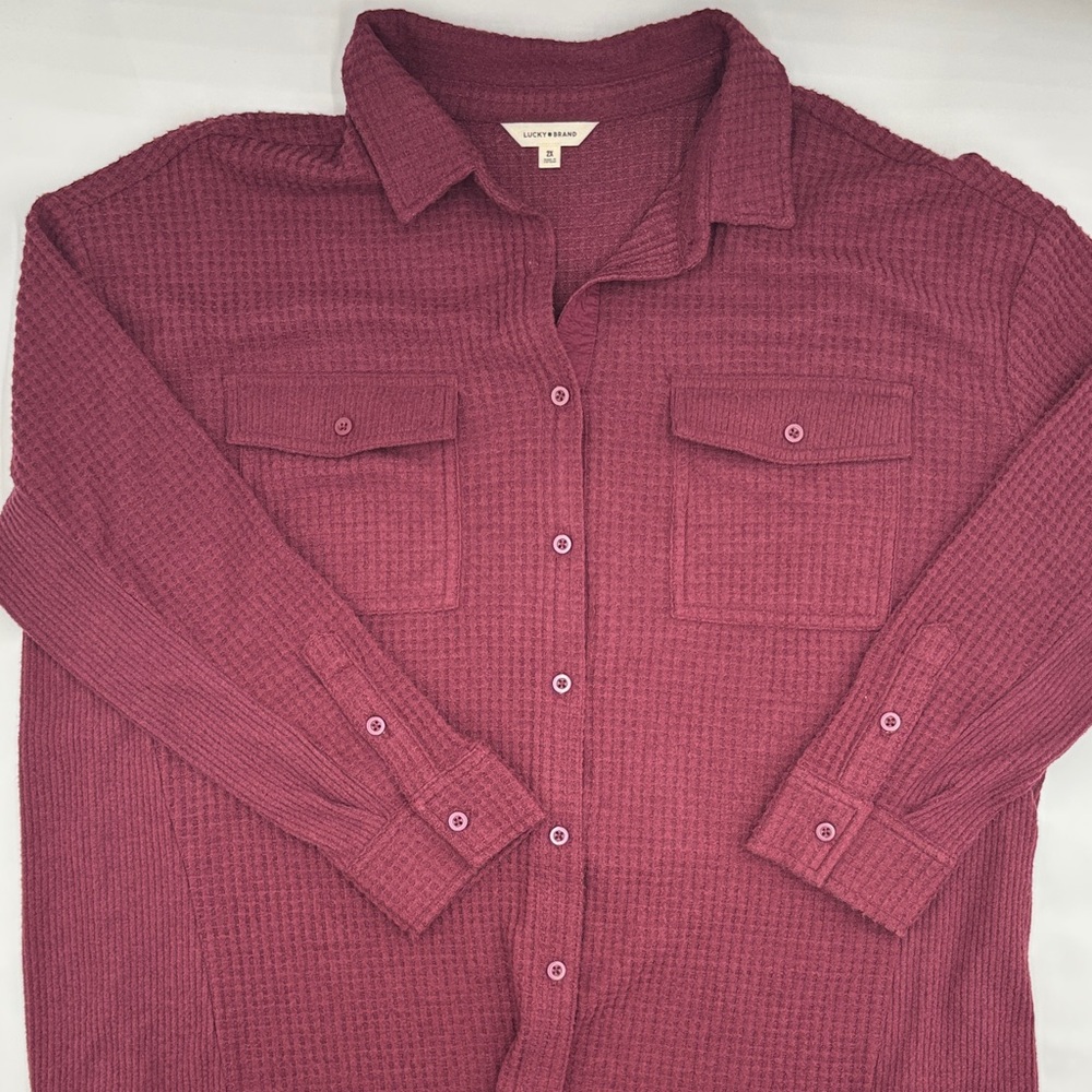 Lucky Brand Waffle Knit Button-Down Shirt